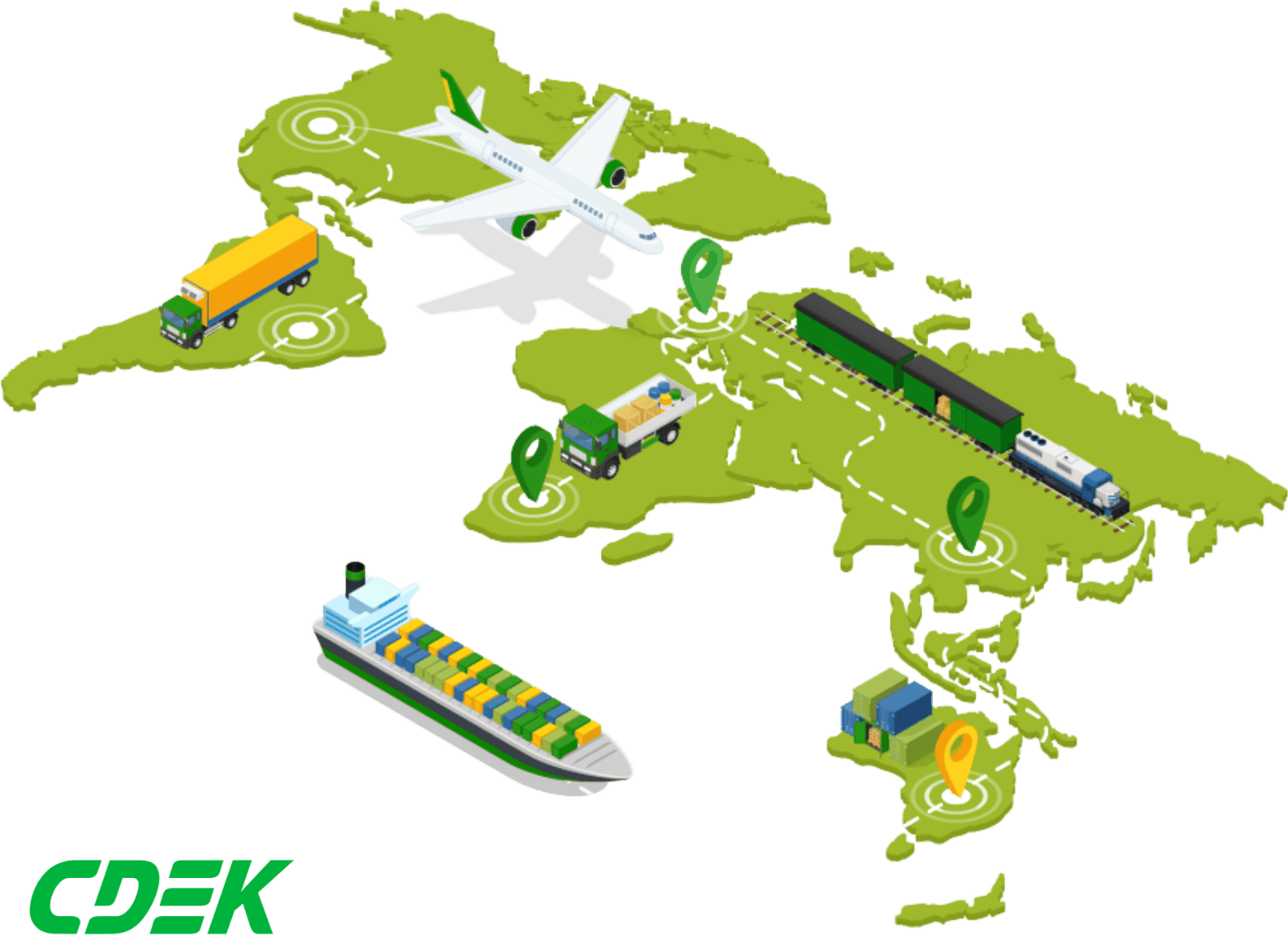 Карта России — зоны быстрой доставки СДЭК