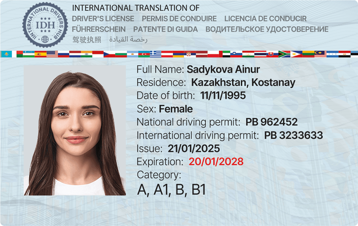 IDH translated ID card